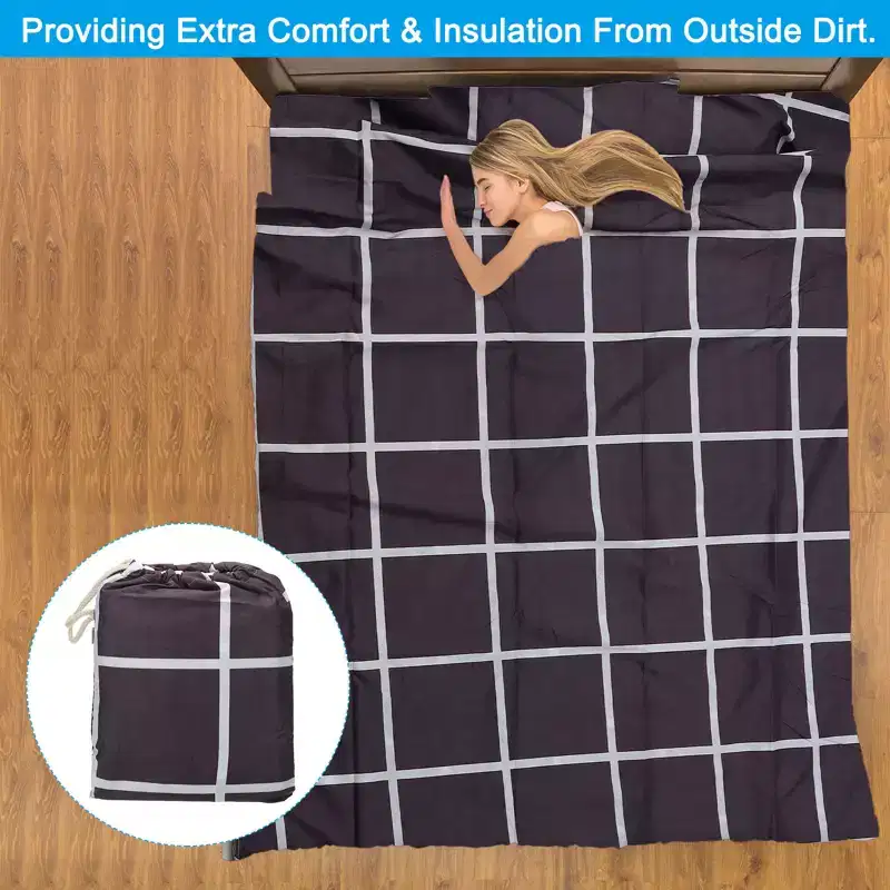 Unique Bargains Soft Lightweight Comfortable Travel Sleeping Bag Liner