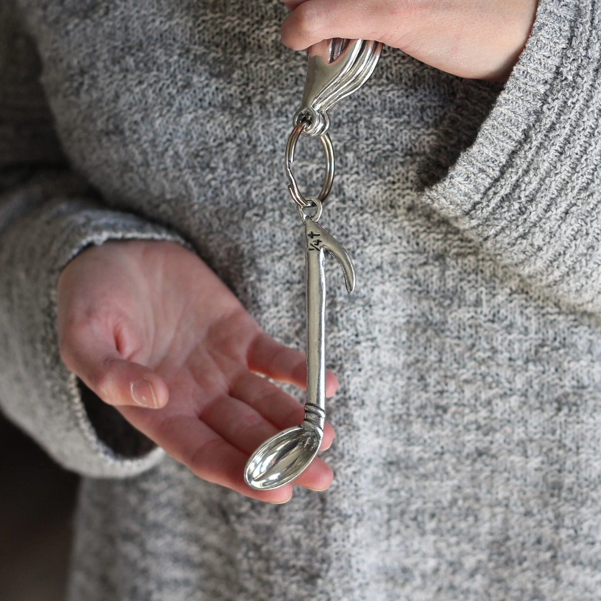 Handmade Pewter Music Notes Measuring Spoons