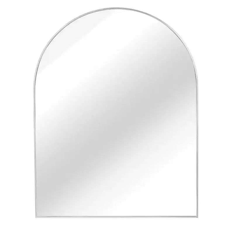 30 x 40 Arched Decor Wall Mirror, Large Modern Aluminum Alloy Frame Vanity Mirror for Entryway & Bathroom