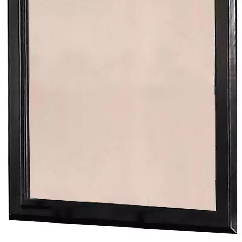 Royal Hampton 36 Inches Rectangular Wood Encased Mirror, Black