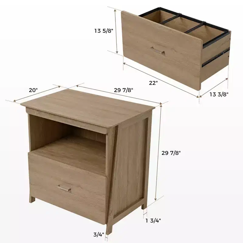 29 Display File Storage Cabinet, Oak