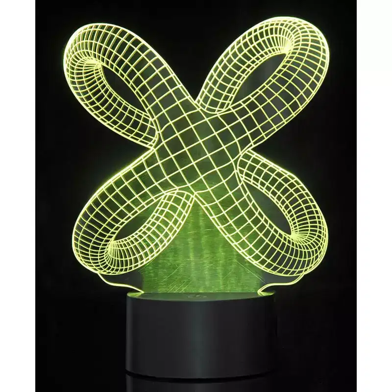 JuzToys 3D Crisscross Rings Laser Cut Precision LED Lights