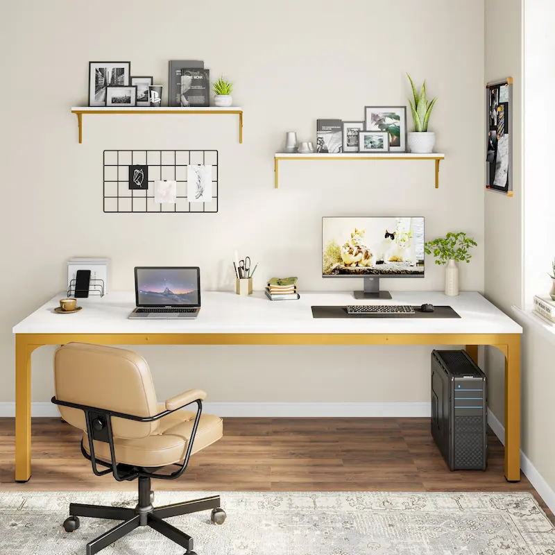 78.74 inch Extra Long 2 Person Double Computer Desk for Home Office