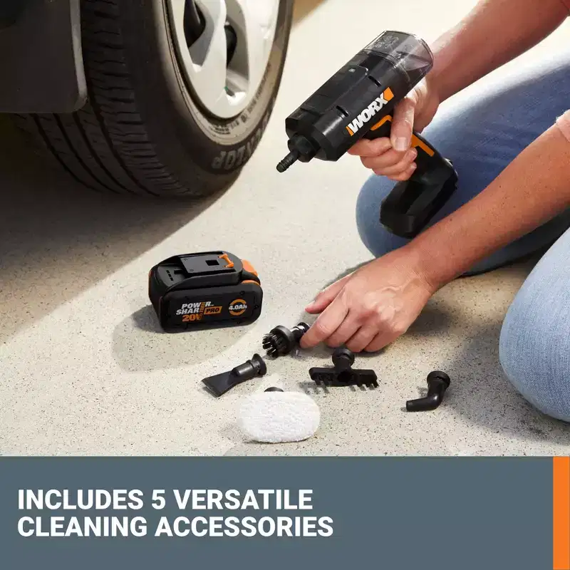 Worx WX770L 20V SteamStorm Battery Powered Cordless Handheld Steam Cleaner