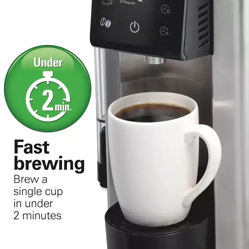 Hamilton Beach 12c FlexBrew 5 in 1 Drip Coffee Maker Black: 12 Cup Programmable & Single Serve, 1200W, Ground & Capsule Use