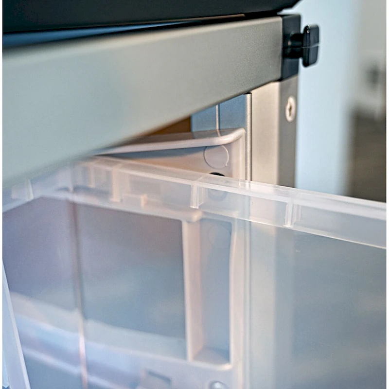 Modular Classroom Storage Cabinet - 2 side-by-side modules with 6 large bins - N/A