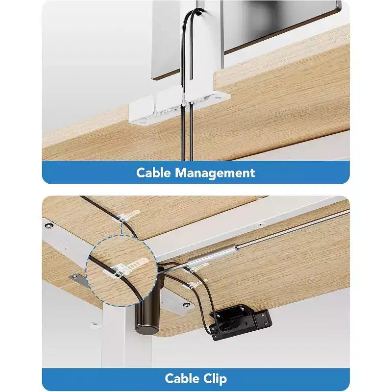 40x24 Electric Standing Desk, Adjustable Height, 4 Memory Settings, Headphone Hook & Cable Manager for Home Office