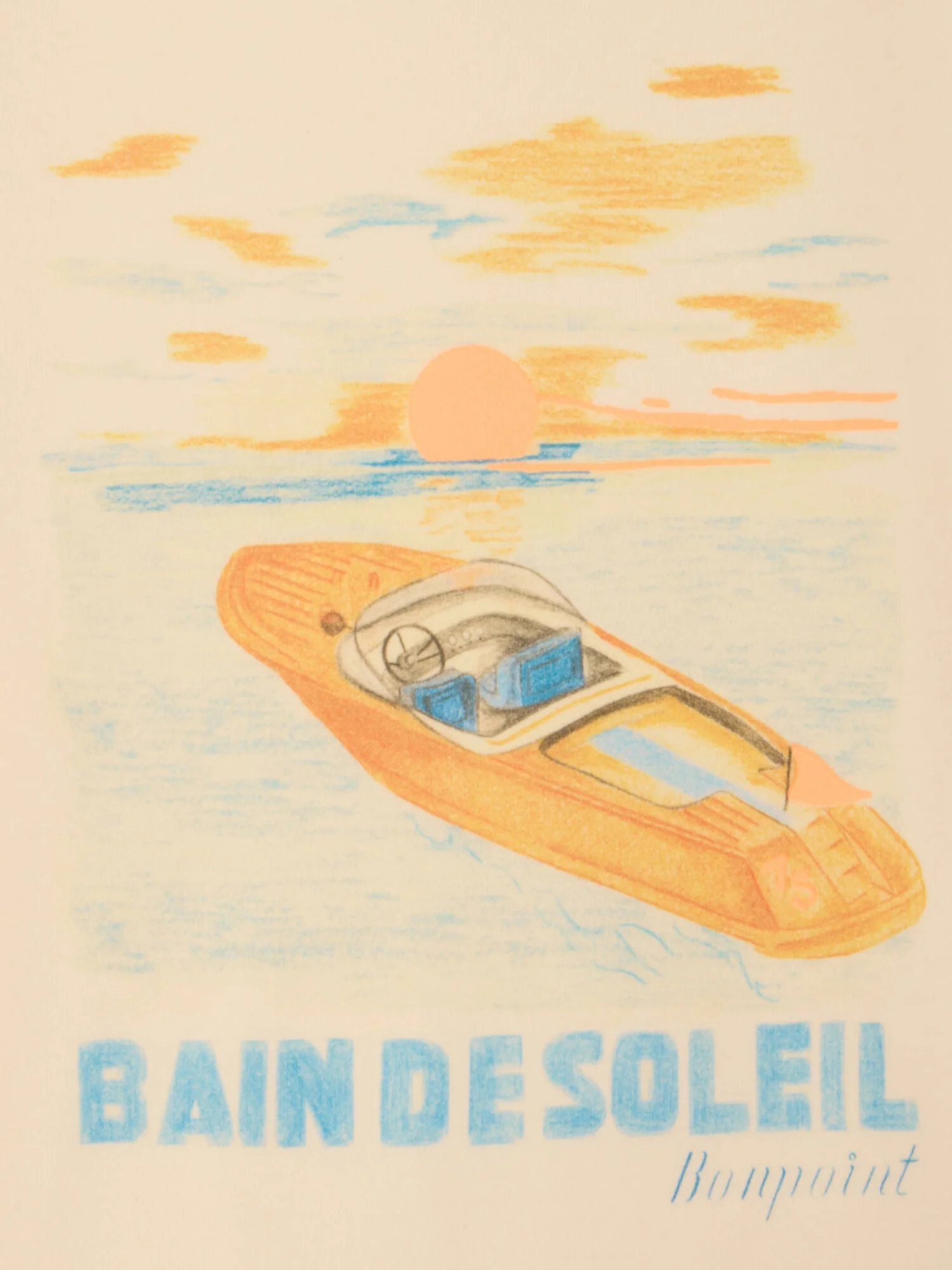 bain de soleil print t-shirt in organic cotton
