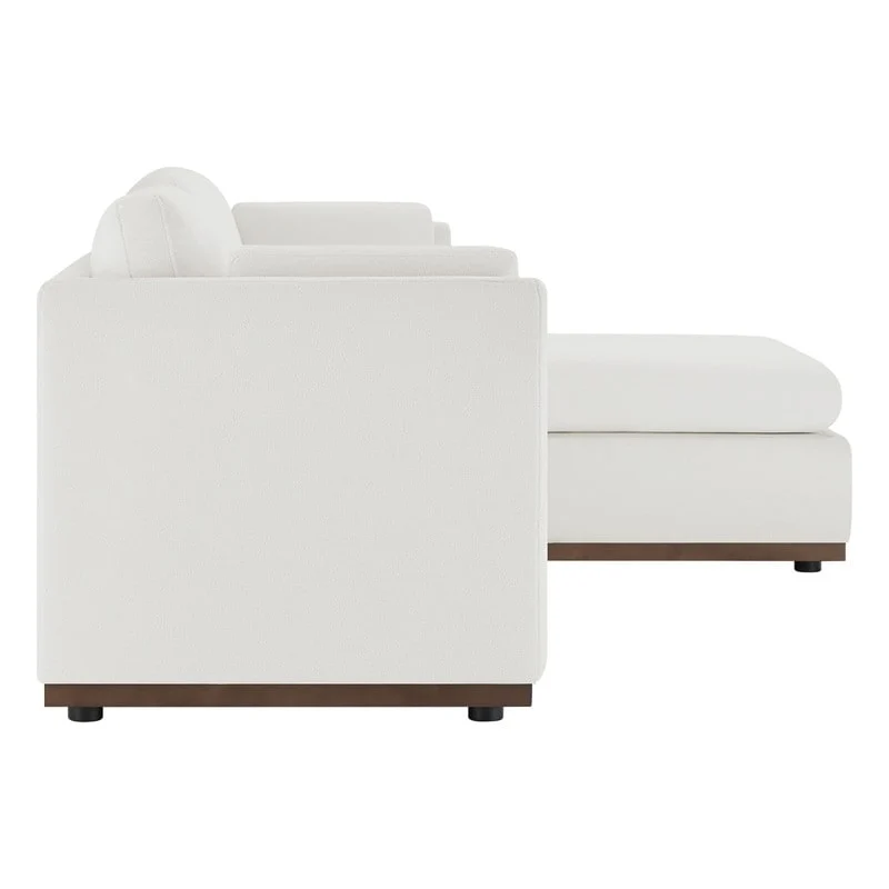 Donna Oversized Modular Sectional Fabric Sofa with Upgraded Wood Base
