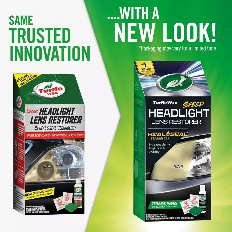Turtle Wax Headlight Lens Restorer Kit: Liquid Cleaner for Headlamp Refurbishment & Conditioning, Prevents Discoloration