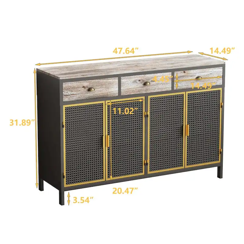 Sideboard with Drawers and Doors