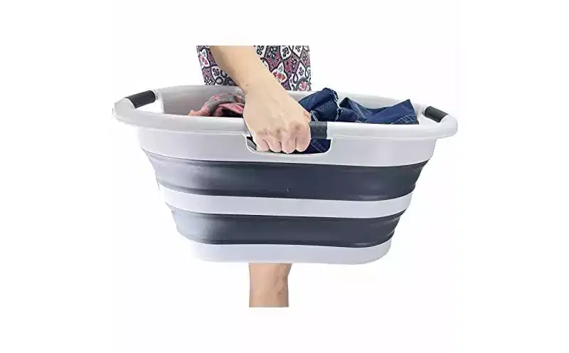 SAMMART 40L (10.5 gallon) Collapsible Plastic Laundry Basket/Washing tub
