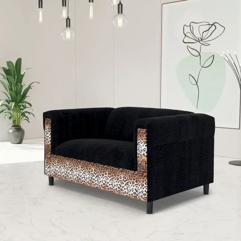 Coast to Coast Sofas Mid Century Modern Loveseat Sofa Solid Wood Frame Upholstered