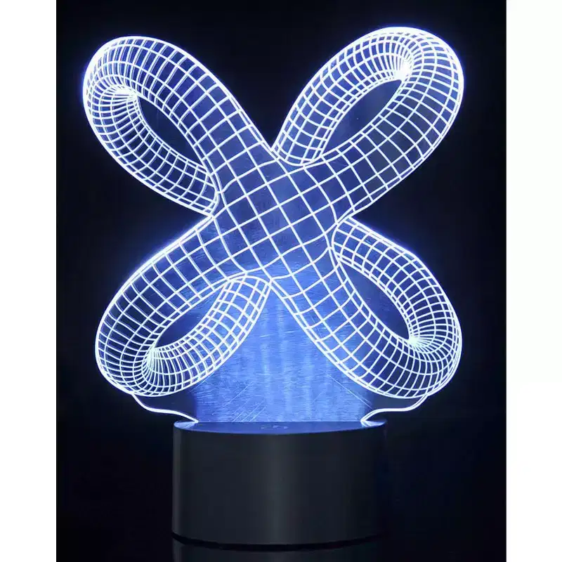 JuzToys 3D Crisscross Rings Laser Cut Precision LED Lights
