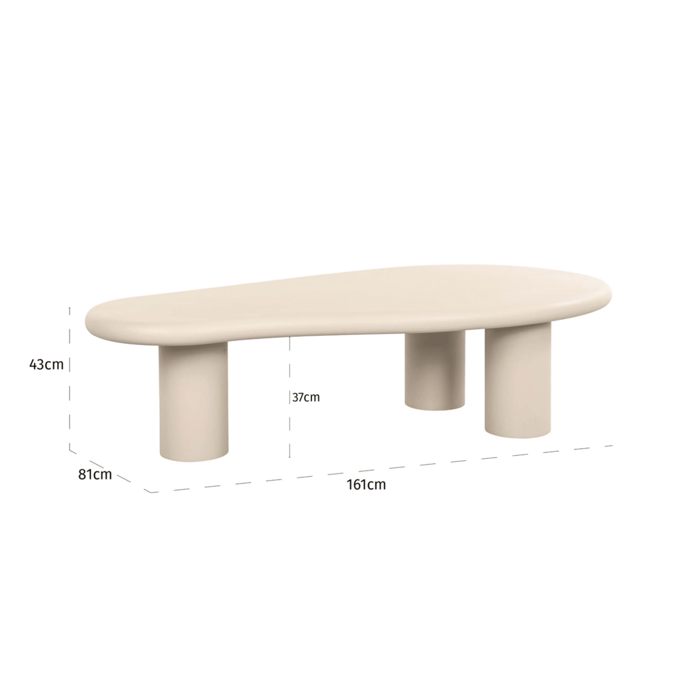 Beige Puddle Abstract Coffee Table