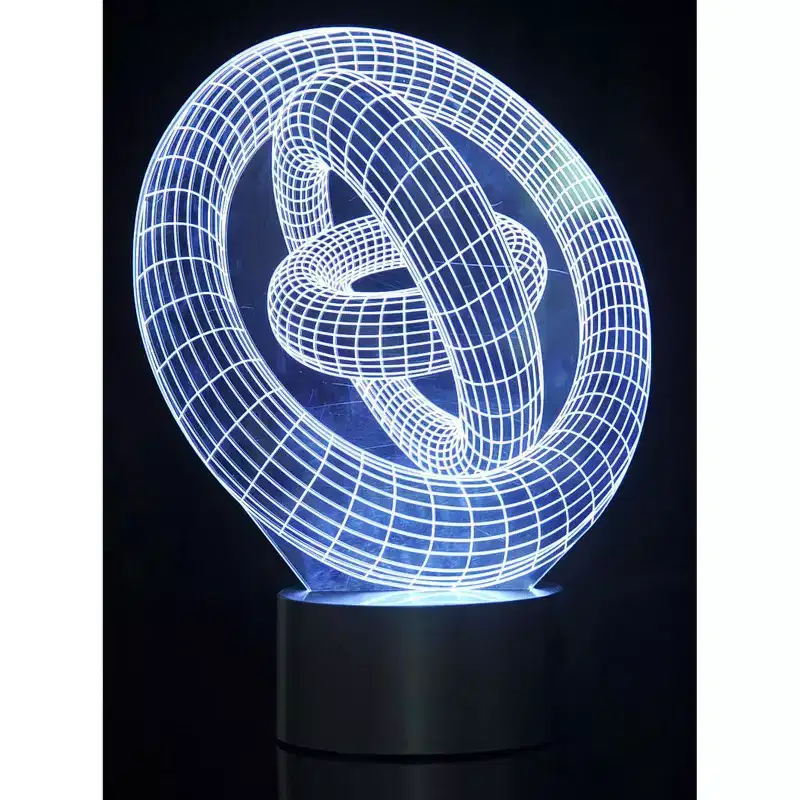 JuzToys 3D Ring-In-Ring Laser Cut Precision LED Lights