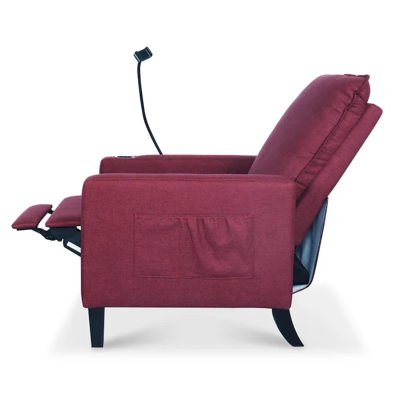 Adjustable Recliner Sofa with Cup Holder and Storage Pocket