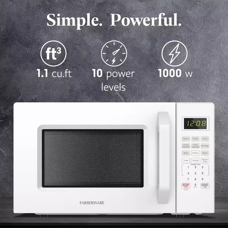 Farberware 1.1 Cu. Ft. 1000-Watt Compact Microwave Oven