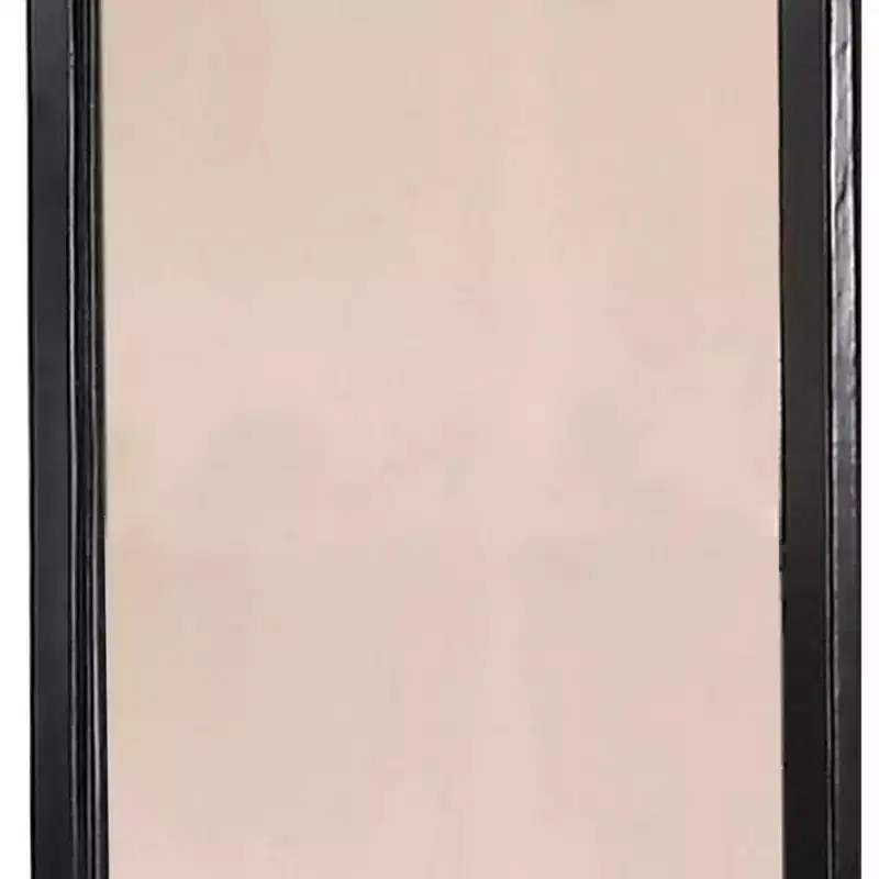 Royal Hampton 36 Inches Rectangular Wood Encased Mirror, Black