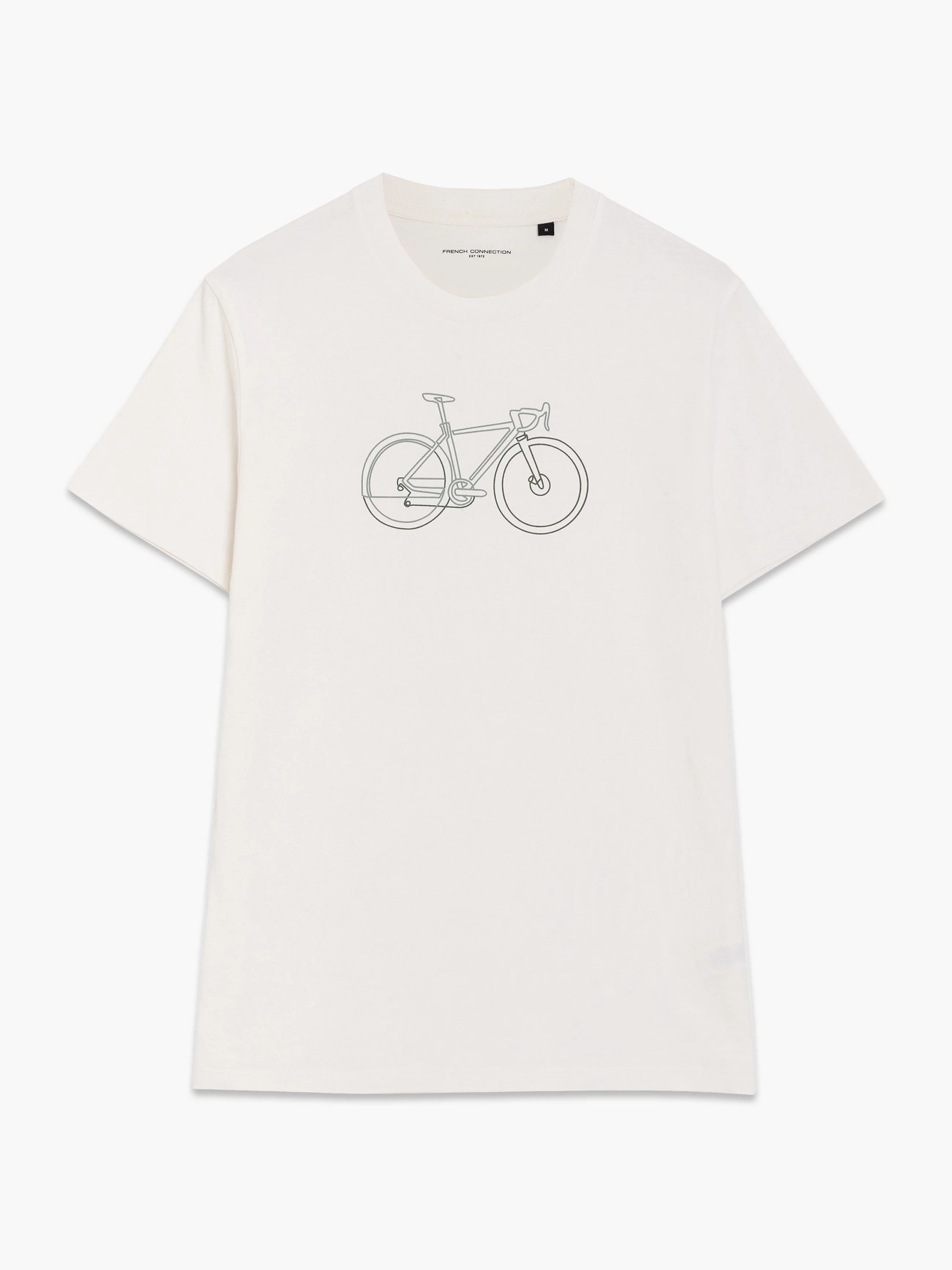 Organic Cotton Bike Graphic White T-Shirt