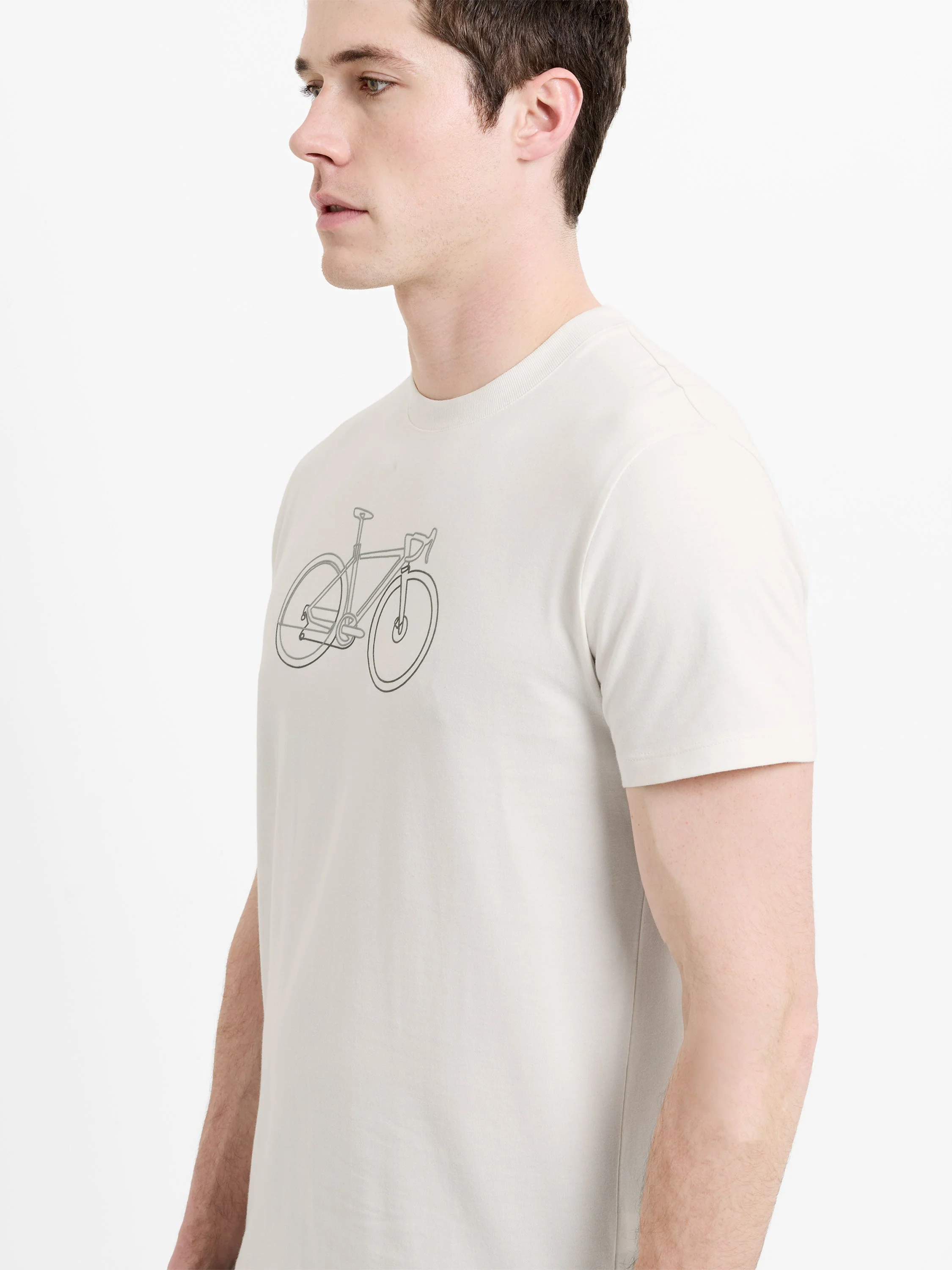 Organic Cotton Bike Graphic White T-Shirt