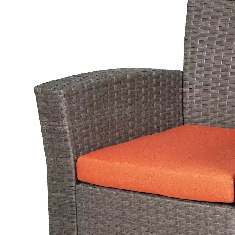 WestinTrends 4 Piece Outdoor Wicker Rattan Conversation Sofa set with Coffee table
