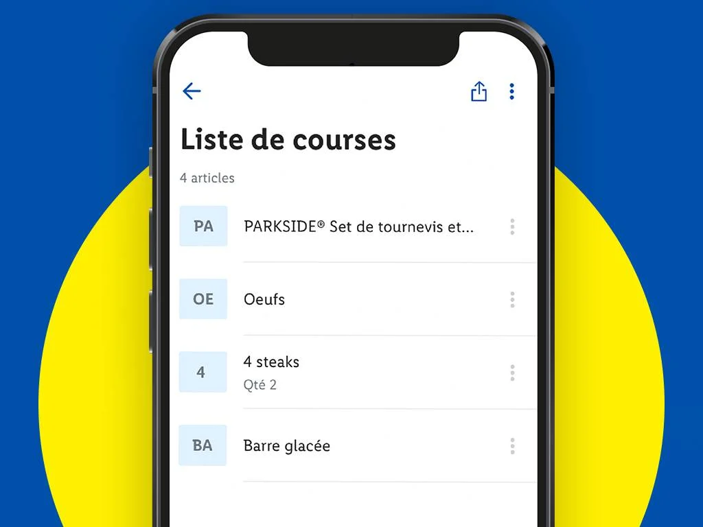 Vos LISTES DE COURSES
