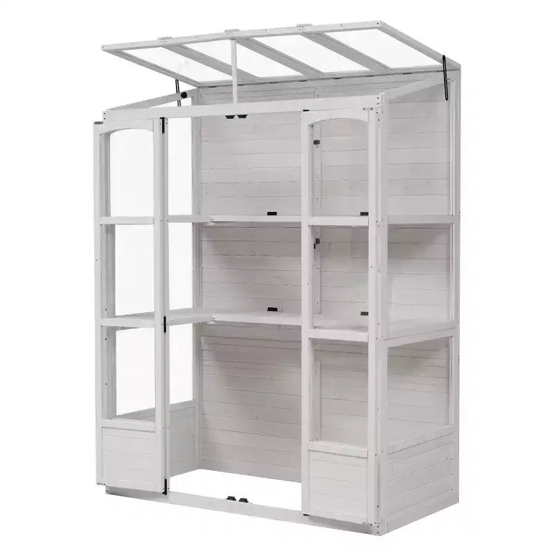 Whisen 78 Greenhouse with 4 Skylights & 2 Folding Shelves