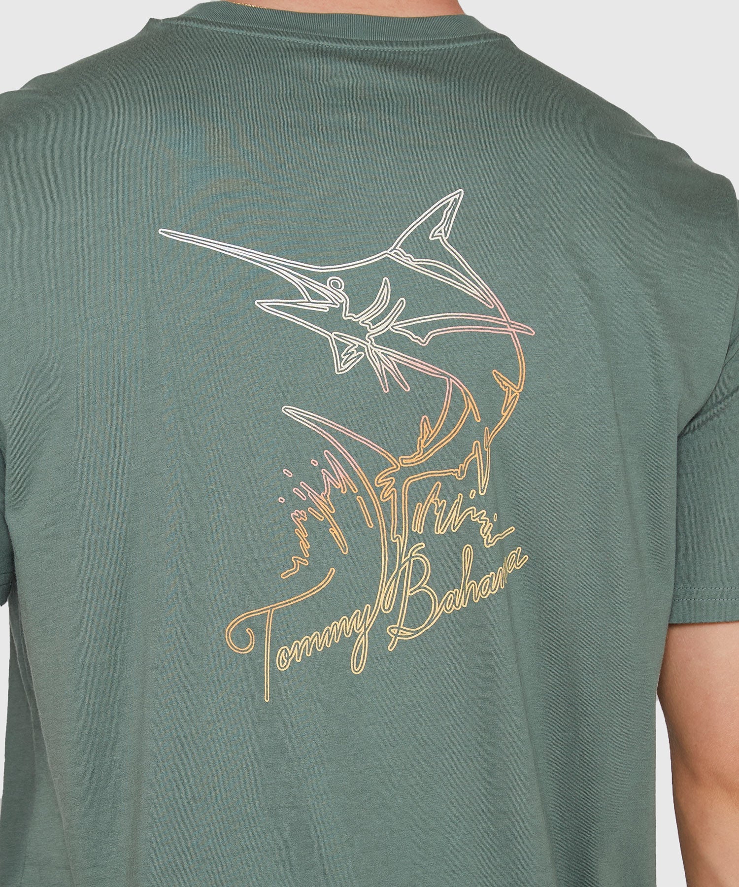 Short Sleeve Printed T-Shirt �C Dark Jade