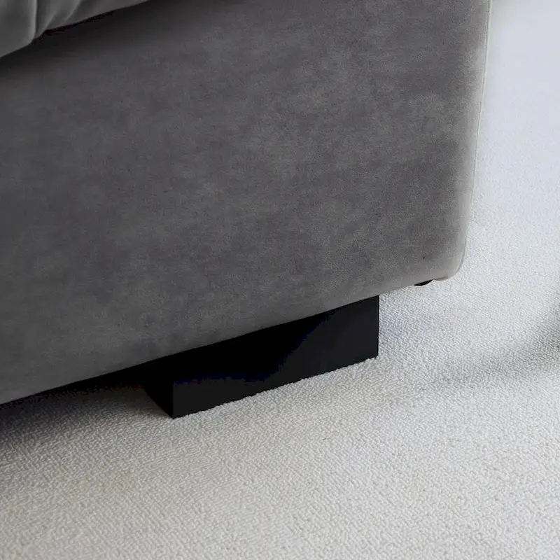 Modern Sanded Velvet Cloud Loveseat Sofa Sectional Couch for Living Room