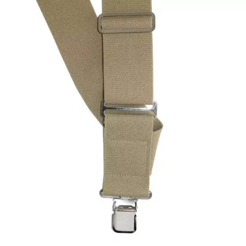 CTM Men's Elastic Basic Trucker Side Clip Suspender