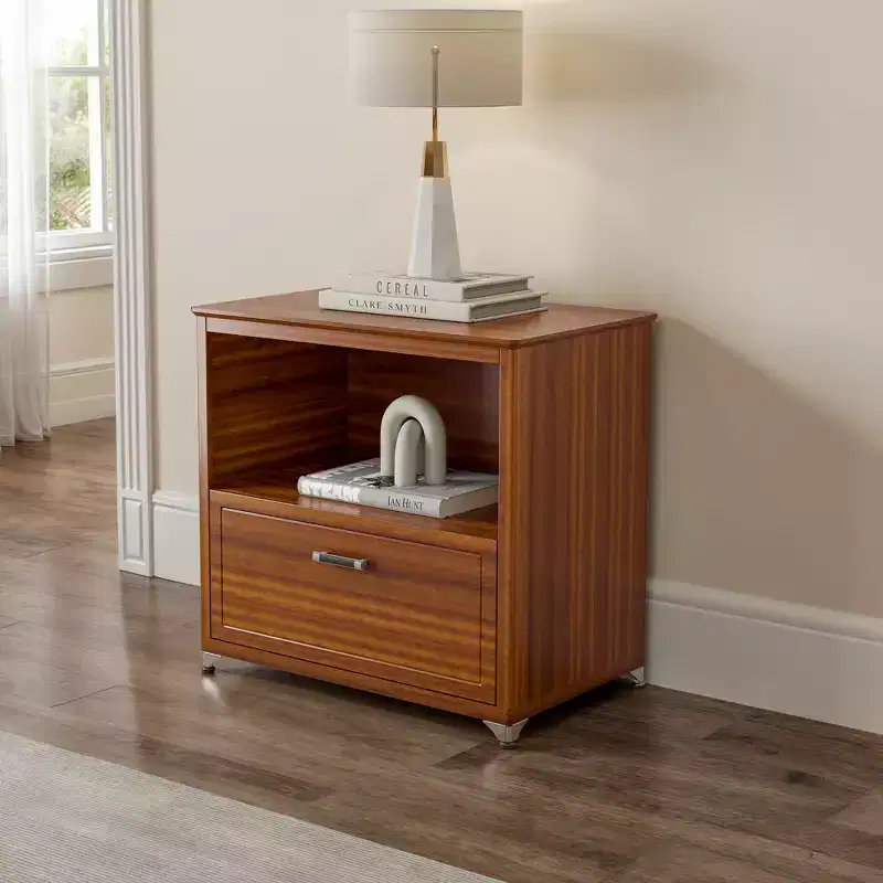 29'' Display File Storage Cabinet, Walnut