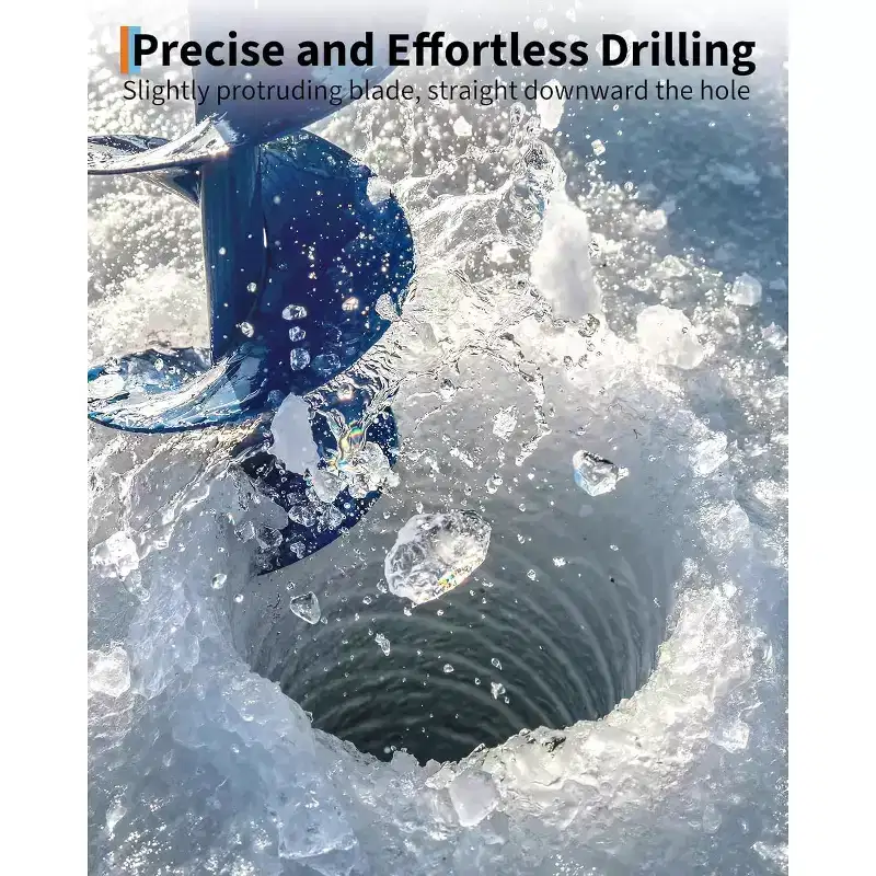 52CC 2-Stroke Gas Ice Auger for Fast Drilling. Features a 10 Diameter, 31.5 Length Auger, Heavy-Duty Construction, and EPA Certification.