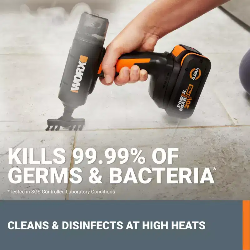 Worx WX770L 20V SteamStorm Battery Powered Cordless Handheld Steam Cleaner