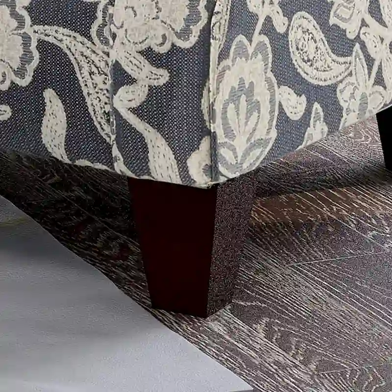 Transitional Chenille Floral Pattern Armchair