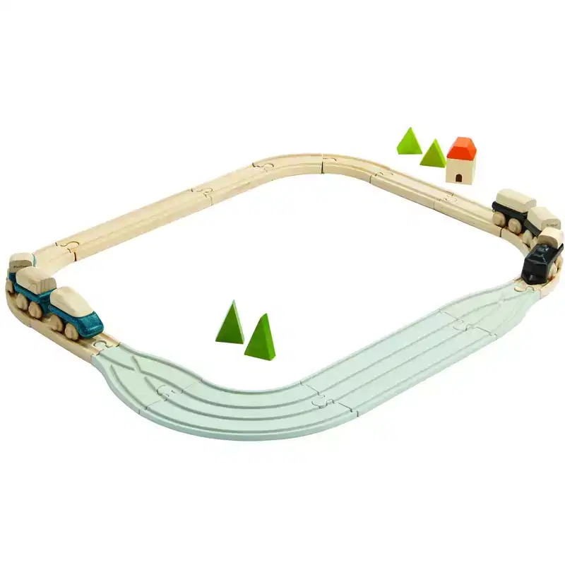 Plantoys| Rubber Road & Rail Adaptor Tracks