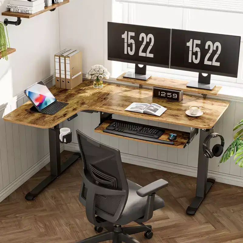 EUREKA ERGONOMIC 60x23 L Shaped Standing Desk with Accessories Set