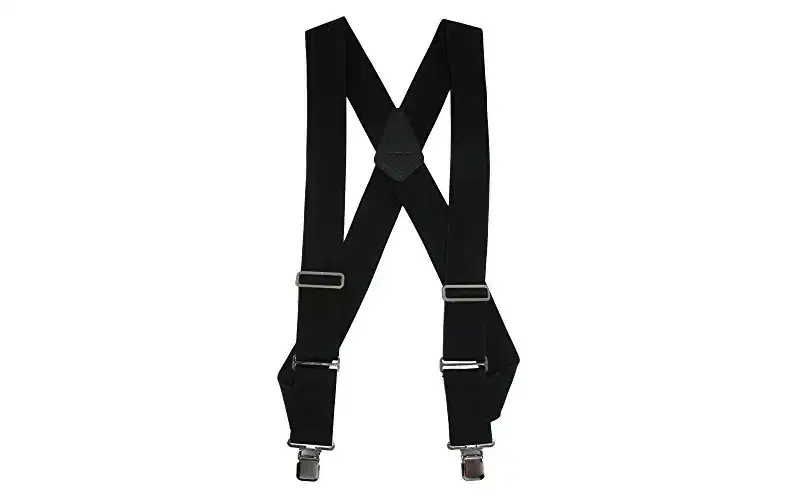 CTM Men's Elastic Basic Trucker Side Clip Suspender