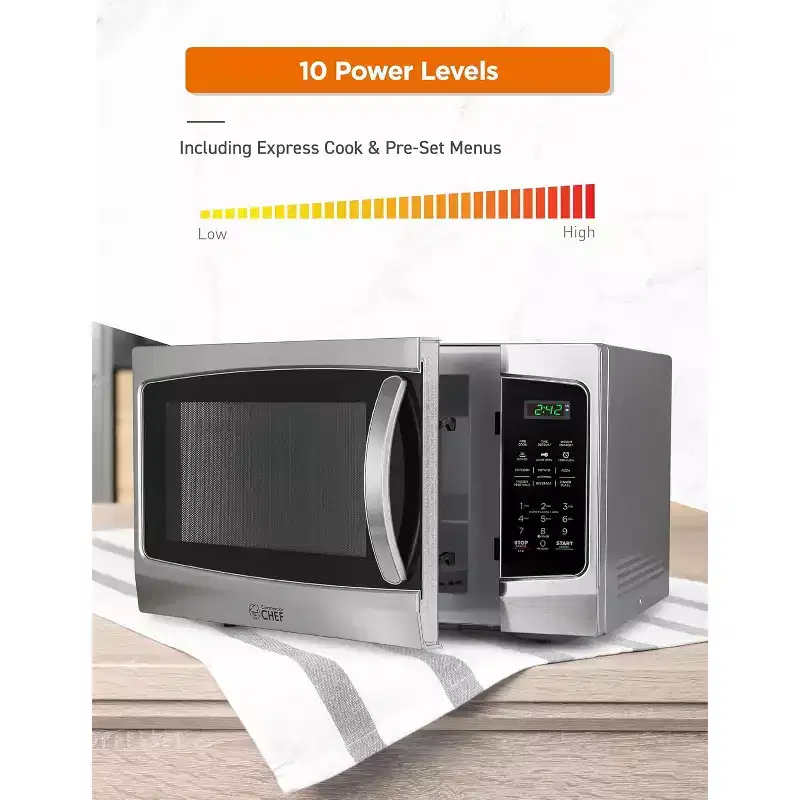 Commercial Chef 1.3 Cu. Ft. Countertop Microwave Oven, CHM13MS6