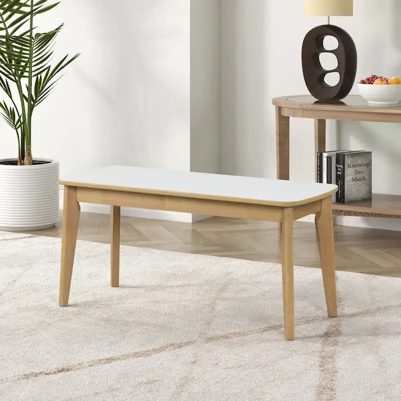 6-piece Rectangular Dining Table Set with 4 Upholstered Dining Chairs and Bench Modern Casual Dining Table Set for Kitchen