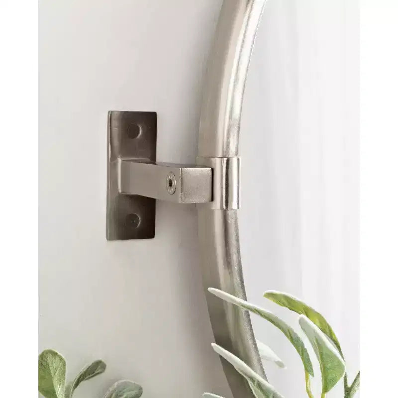 Kate and Laurel Taurus Pivot Wall Mirror, 26x24, Silver