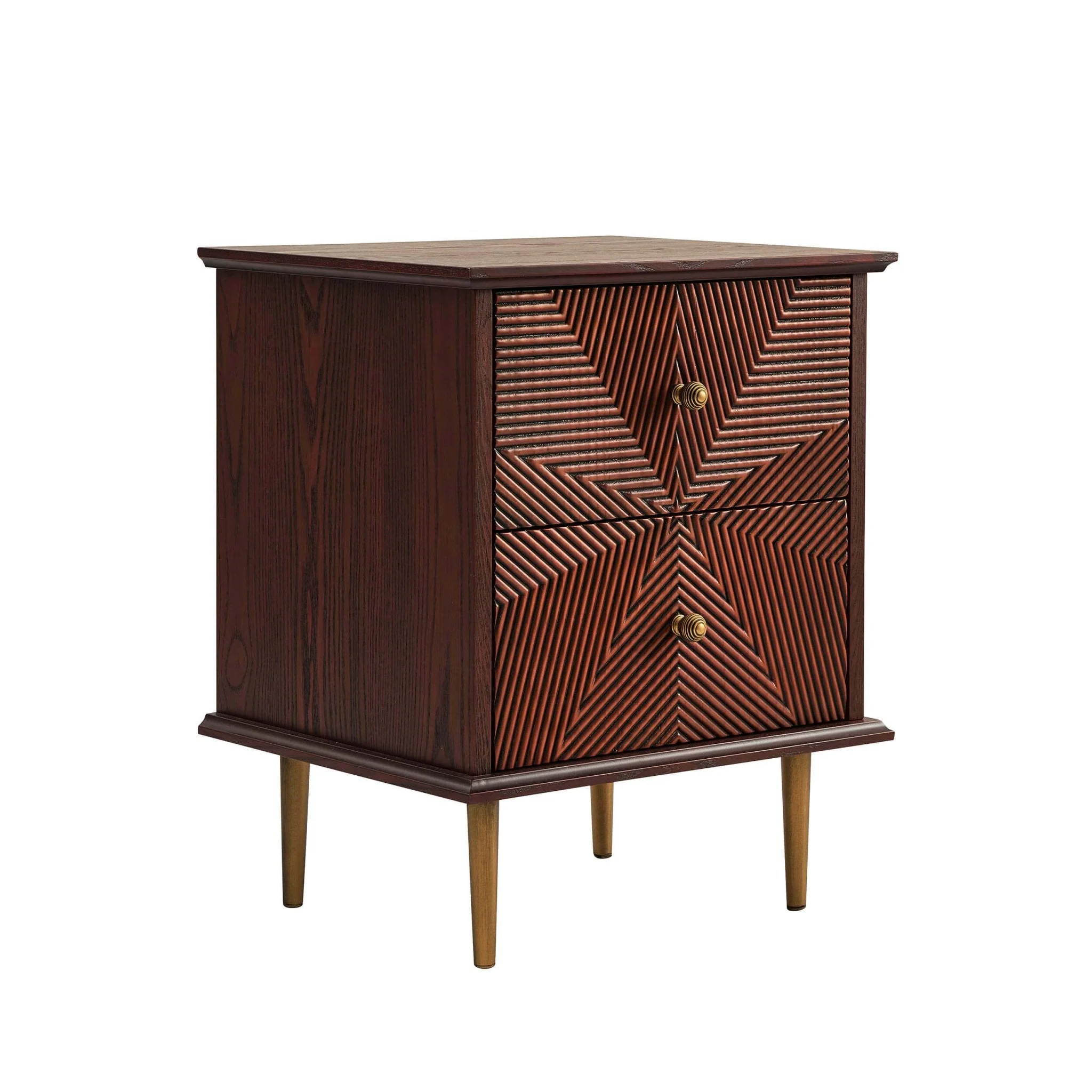 2 Drawer Bedside Table - Mahogany