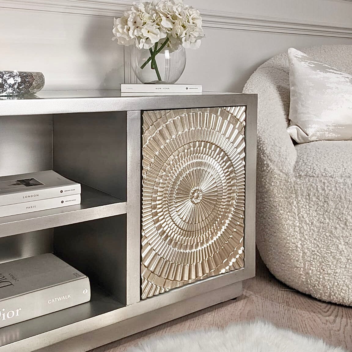 Silver TV Unit