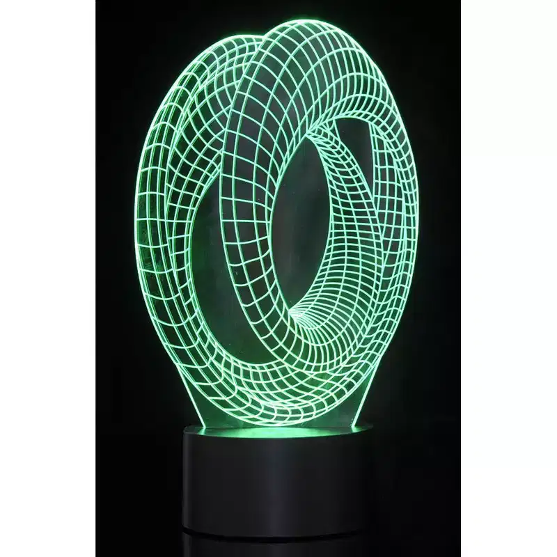 JuzToys 3D Corkscrew Lighting Laser Cut Precision LED Lights