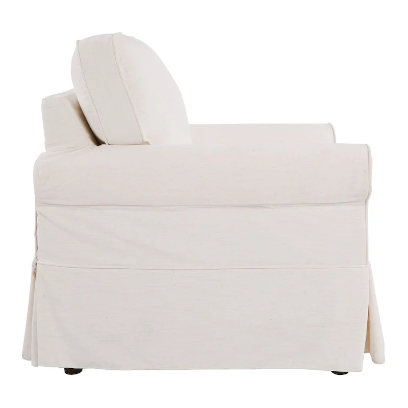 Arm Chair with Removable Washable Slip Cover – Solid Wood Frame, 3 Colors