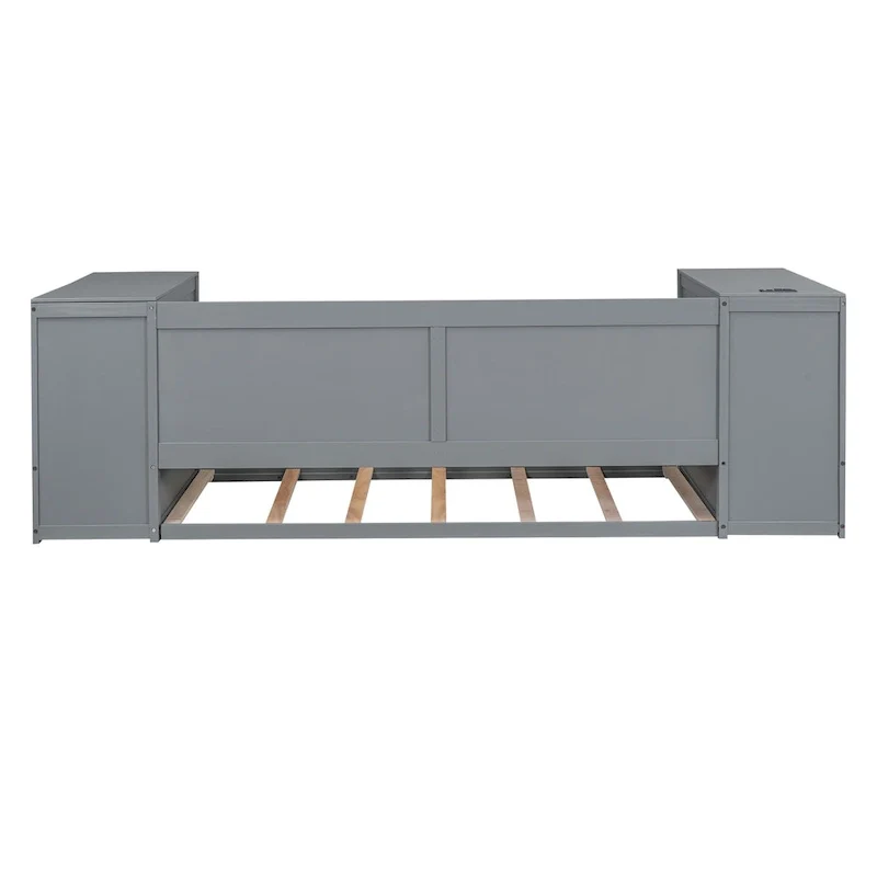 Twin Size Daybed with Storage Arms
