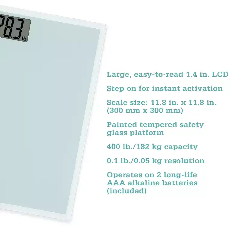 Thinner Glass Weight Scale Silver