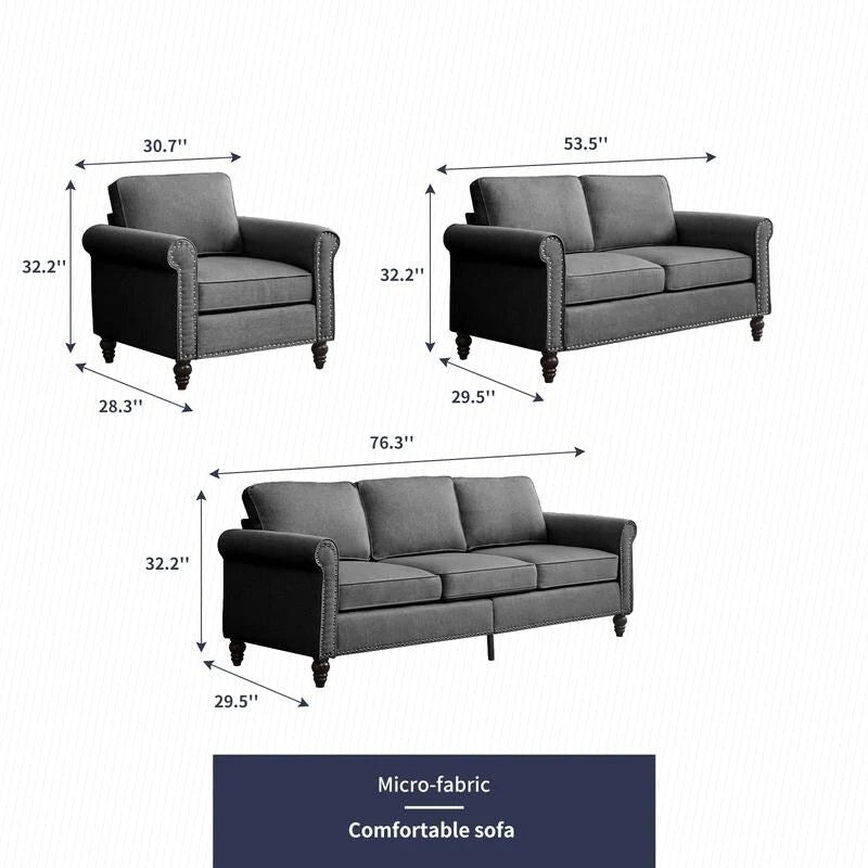Mixoy Sectional Sleeper Sofa,Single Couch & Loveseat Couch &3 Seater Sofa, DIY Combination for Living Room