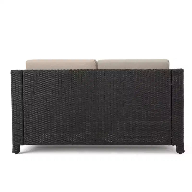 Christopher Knight Home Puerta Outdoor Wicker 4 Seater Chat Set with Cushions