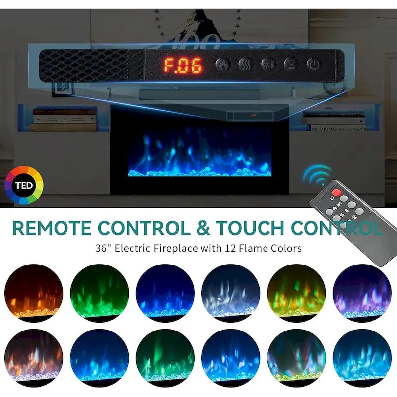 79 Fireplace TV Stand with 36 Electric Fireplace
